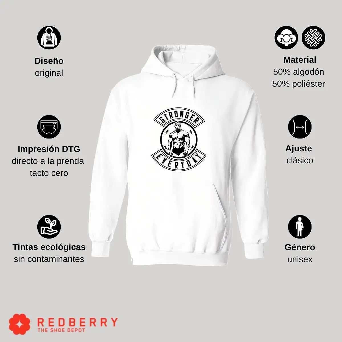 Sudadera Hombre  Hoodie Gym Ejercicio Fitness 035