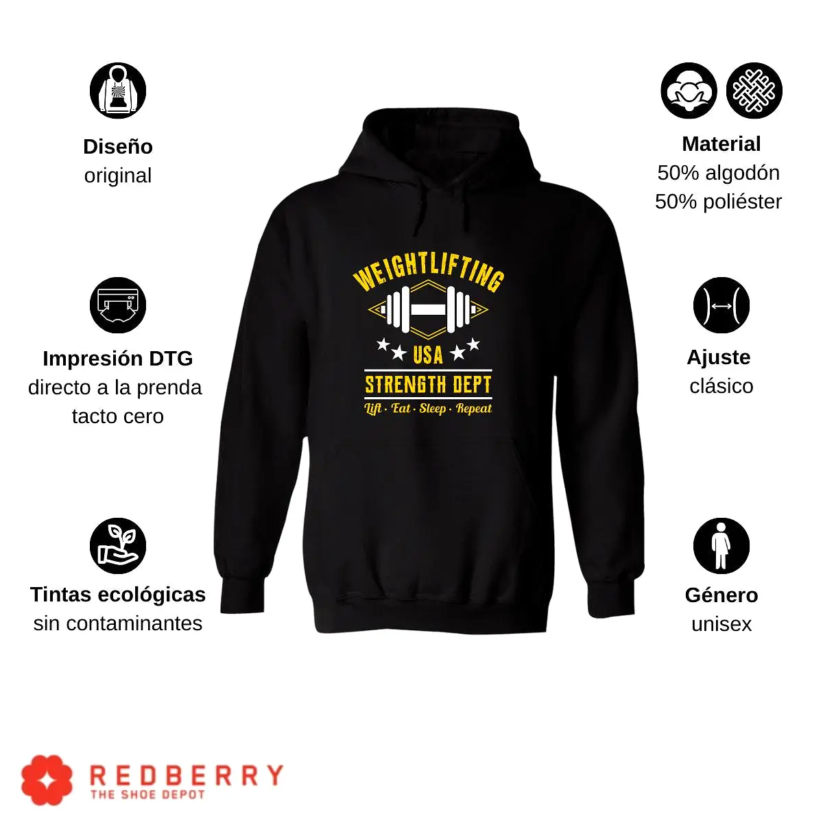 Sudadera Hombre  Hoodie Gym Ejercicio Fitness 041