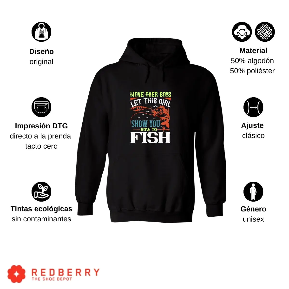 Sudadera Hombre  Hoodie Pescador Fishing Pesca 037