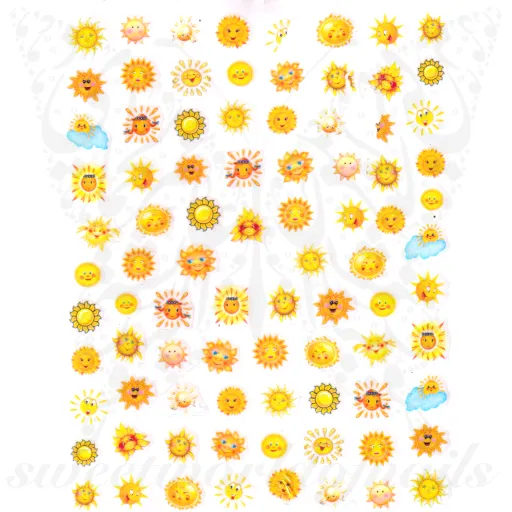 Sun Summer Nail Art Stickers