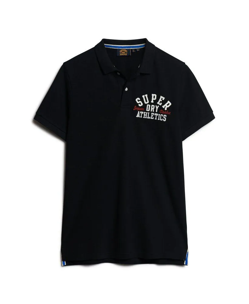 Superdry Classic Applique Logo Polo Shirt Black