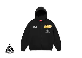 Supreme Salvation Zip Up Hooded Sweatshirt “Black”