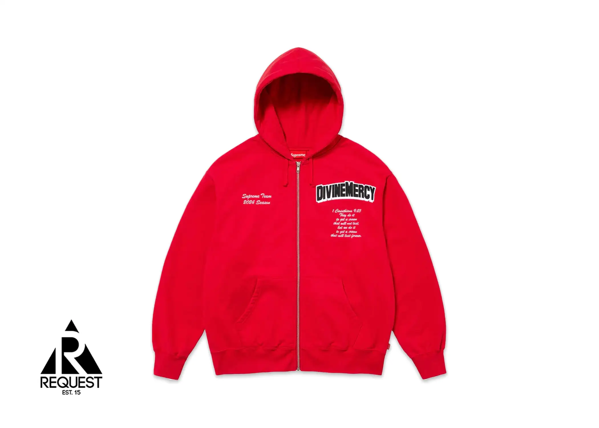 Supreme Salvation Zip Up Hooded Sweatshirt “Red”