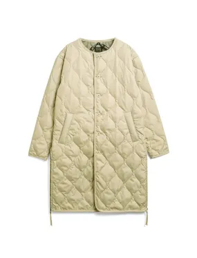 Taion Military Crew Neck Down Coat Cream