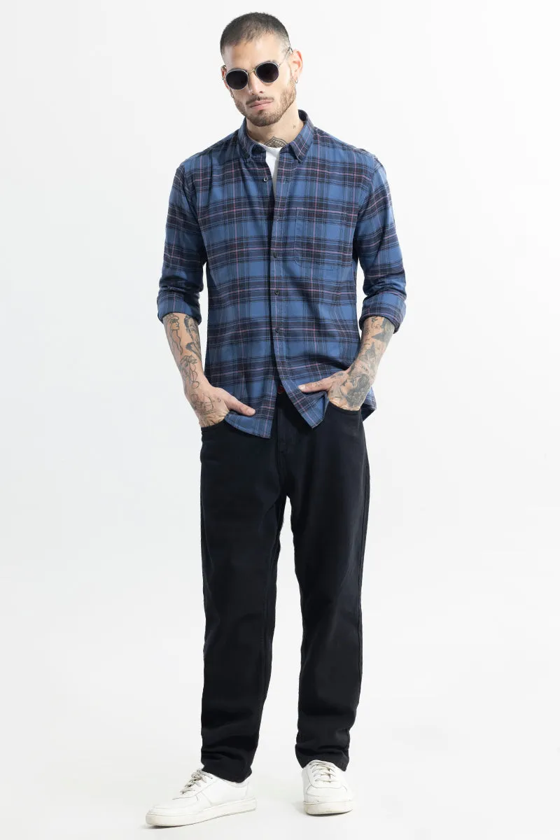 Tartan Twist Blue Checks Shirt