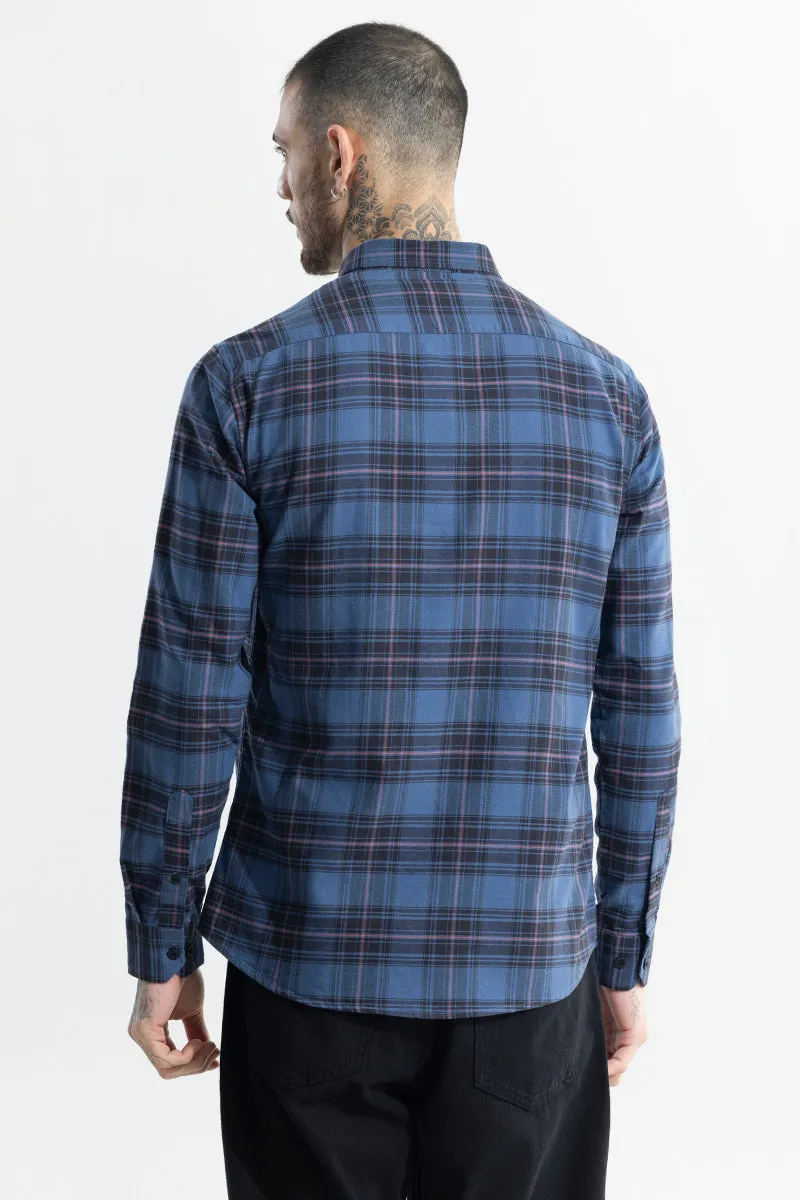 Tartan Twist Blue Checks Shirt