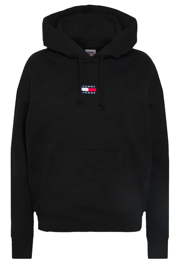 Tommy Hilfiger Women Center Badge Hoodie Black