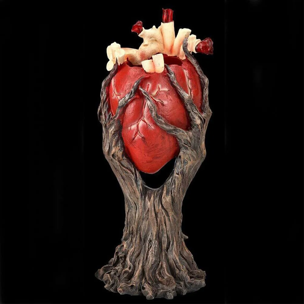 Tree human heart Creative Home Decoration Interior Art Desktop Decoration Halloween Resin Crafts Decorative Figurines