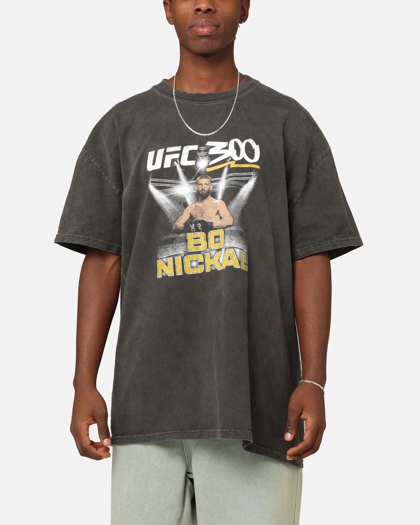 UFC By Culture Kings Bo Nickal 300 Heavyweight T-Shirt Black Wash