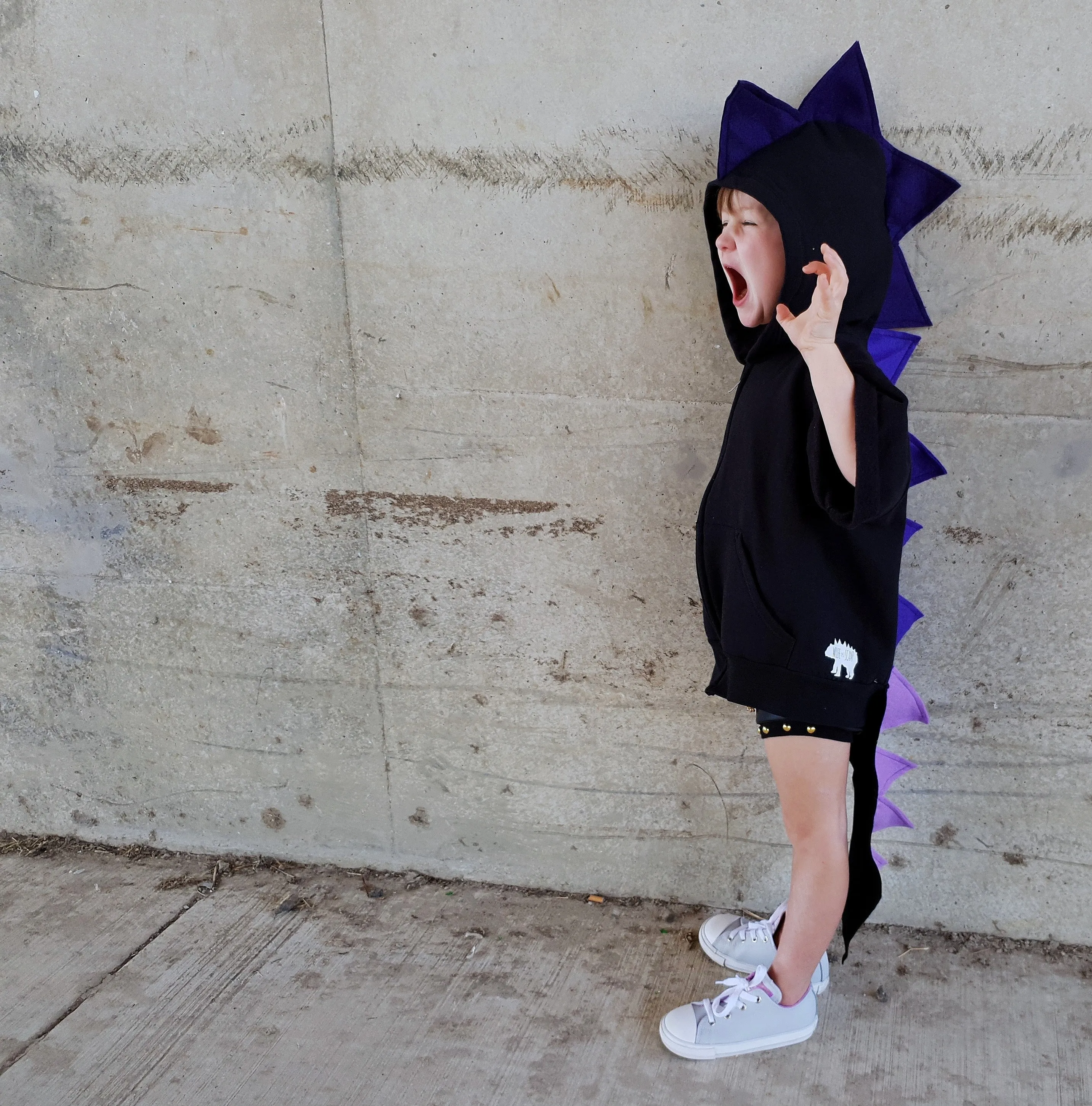 Ultra-Violet Amethyst Dragon Hoodie with Tail