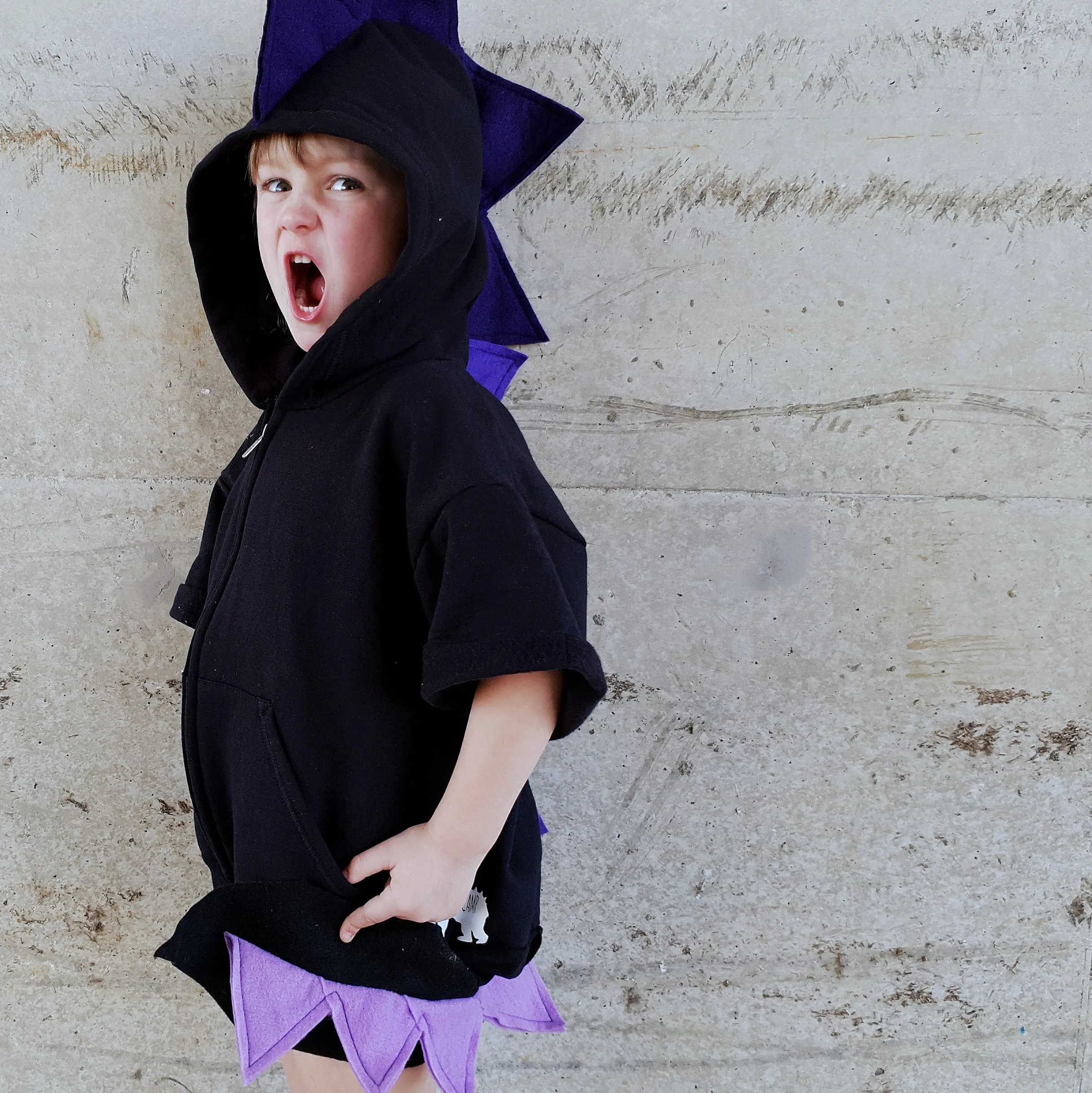 Ultra-Violet Amethyst Dragon Hoodie with Tail