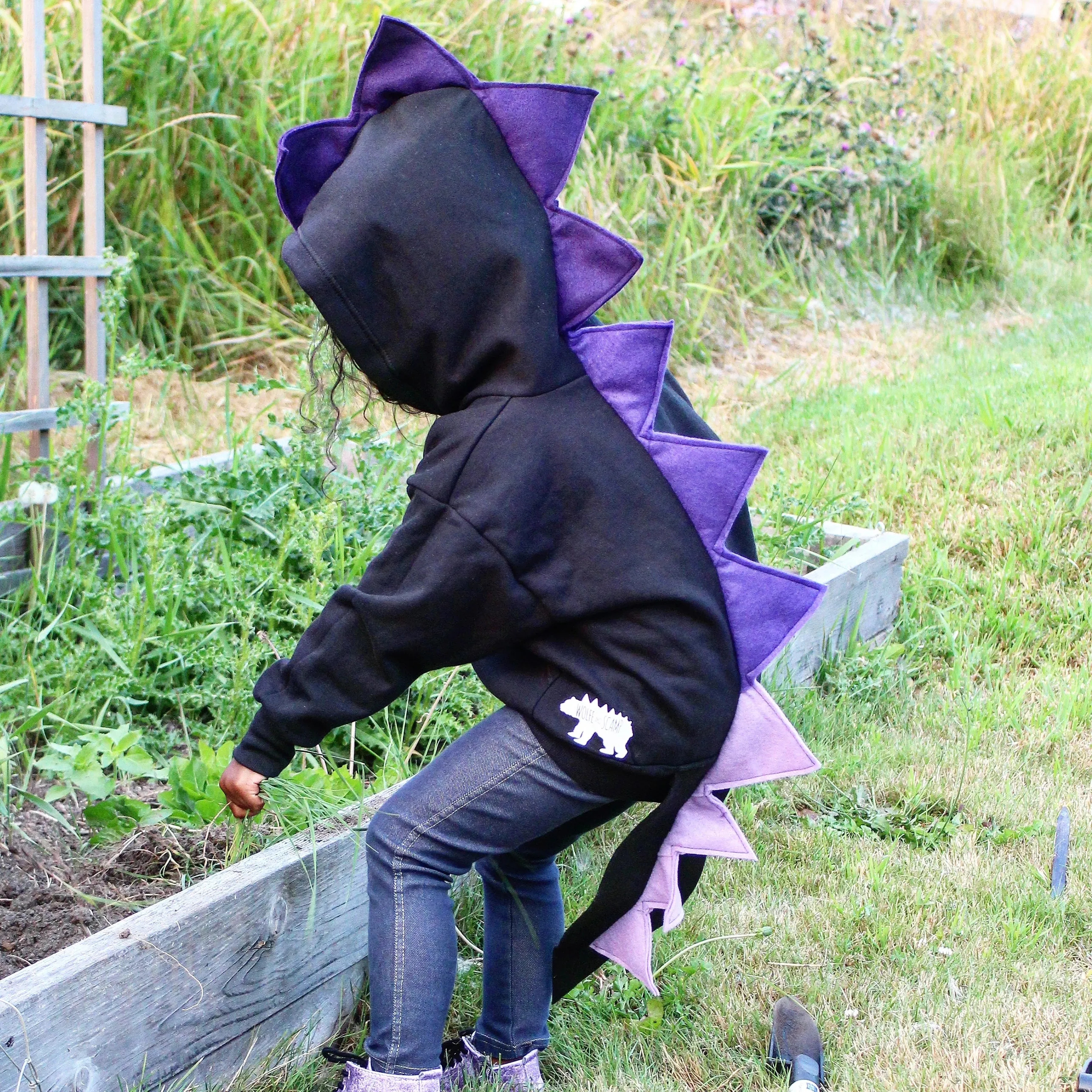 Ultra-Violet Amethyst Dragon Hoodie with Tail