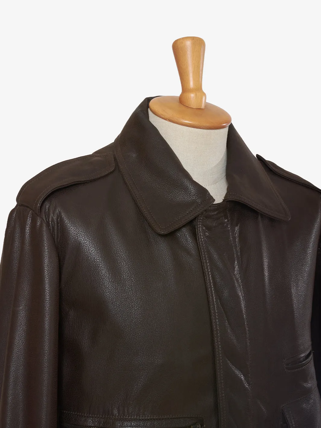 Vintage leather aviator pattern jacket