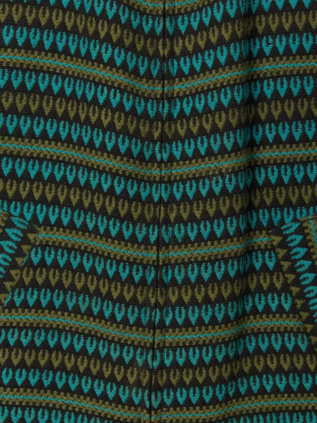 Vintage scandi wool jacket 1960s in knitted teal & black by Scandinavian Creations Fiord Cliffs – Medium / Large