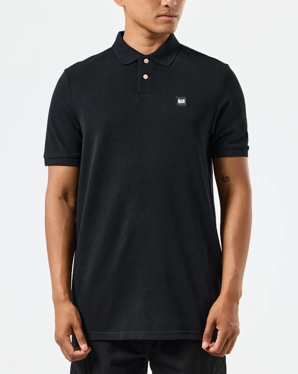 Weekend Offender Caneiros Short Sleeve Polo Shirt Black