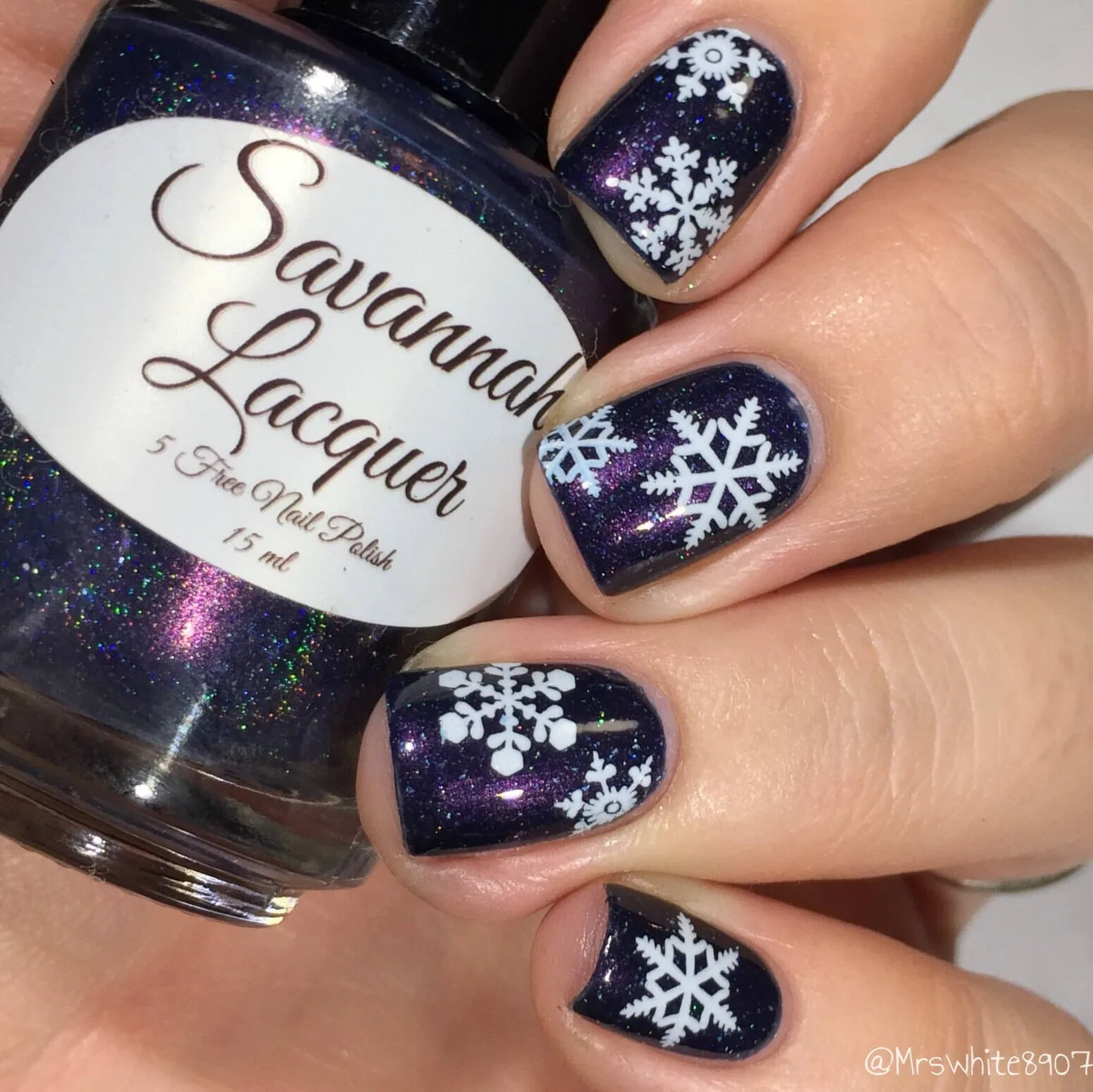 White Snowflakes Christmas Nail art Stickers