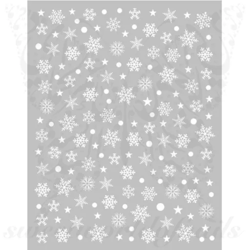 White Snowflakes Christmas Nail art Stickers