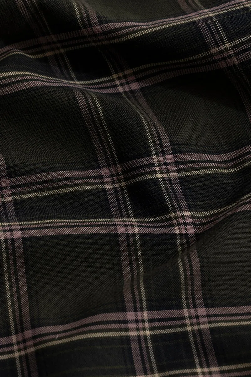 Window Twist Olive Checks Shirt