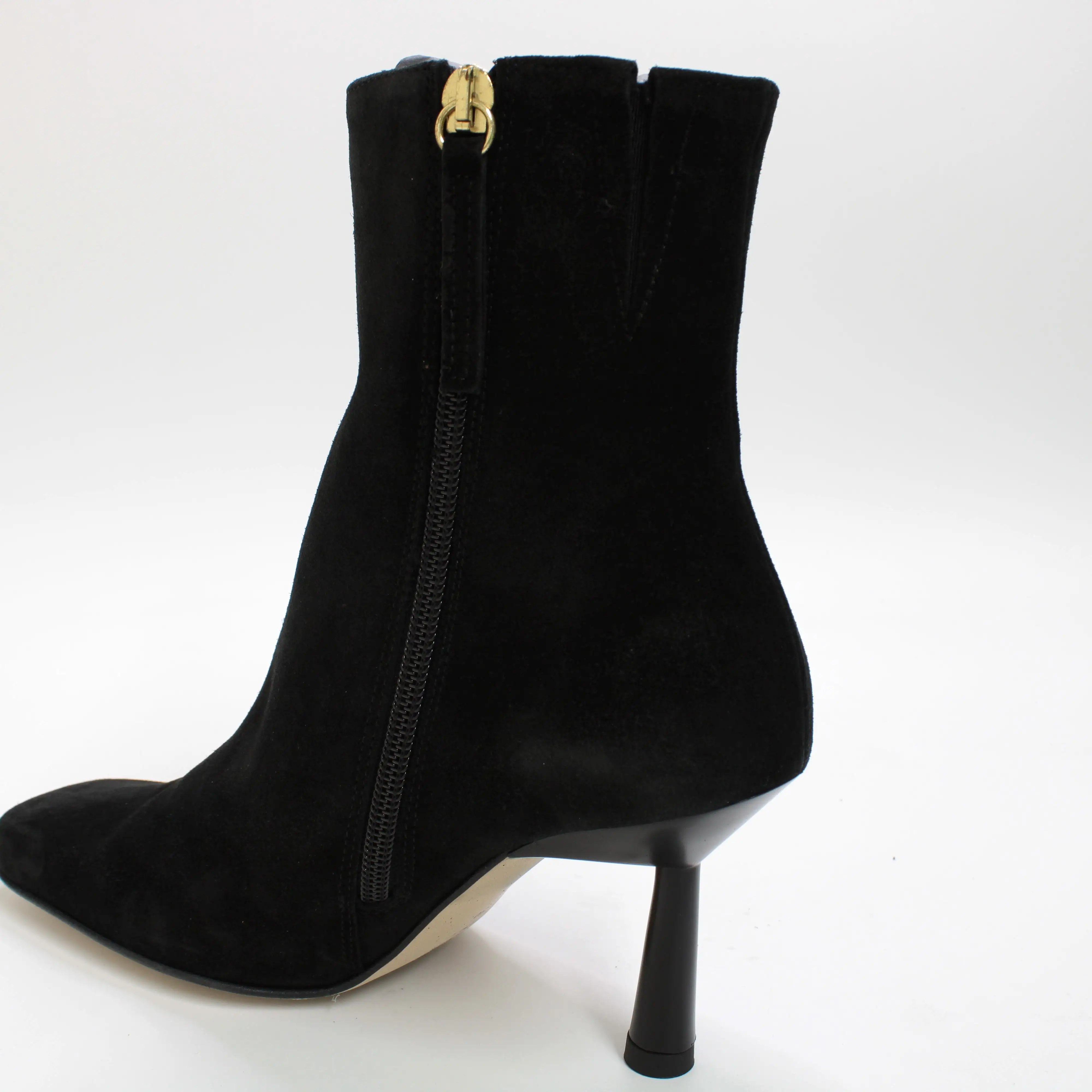 Womens Alohas Frappe Stilleto Heeled Ankle Boots Black