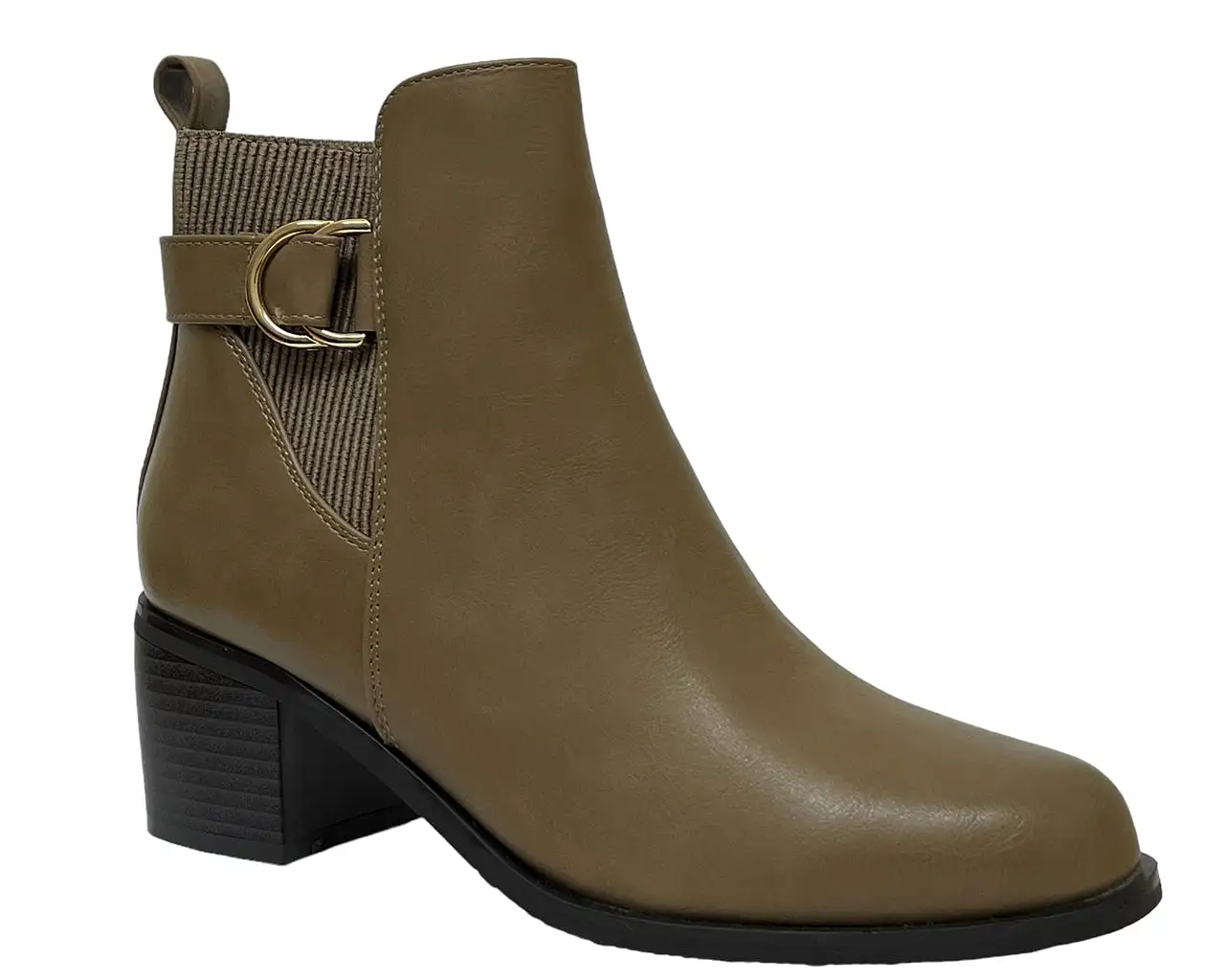 Women's Block Heel Elasticated Gusset Ankle Boots