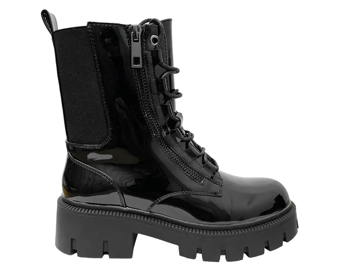 Women's Chunky Sole Lace Up Combat Boots