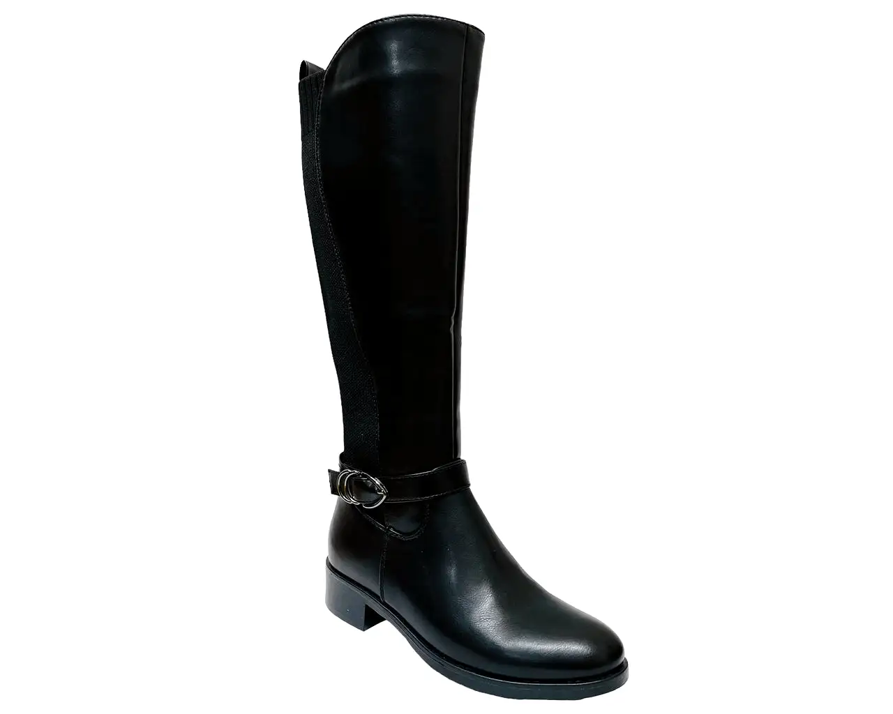 Women's Flat Sole Knee High Faux Leather Boots