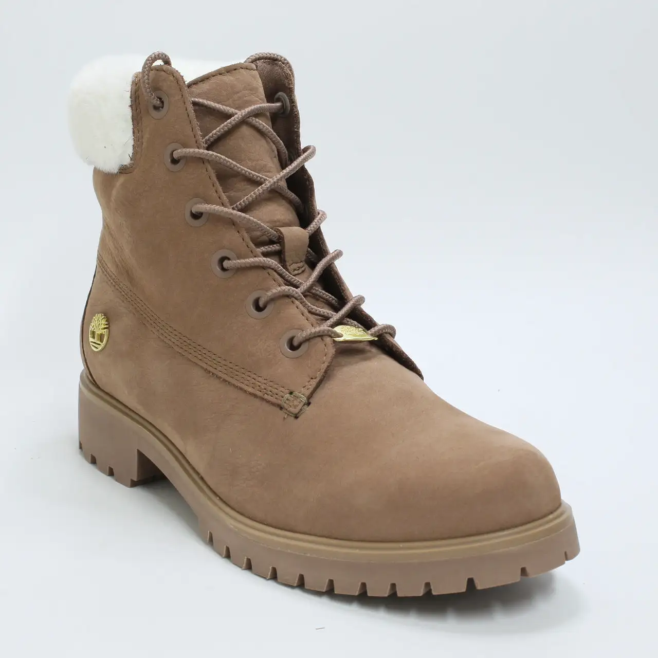 Womens Timberland Lyonsdale Shearling Boots Brown