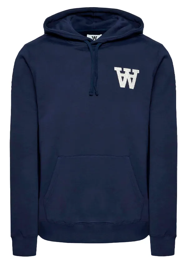 Wood Wood AA Hoodie Navy