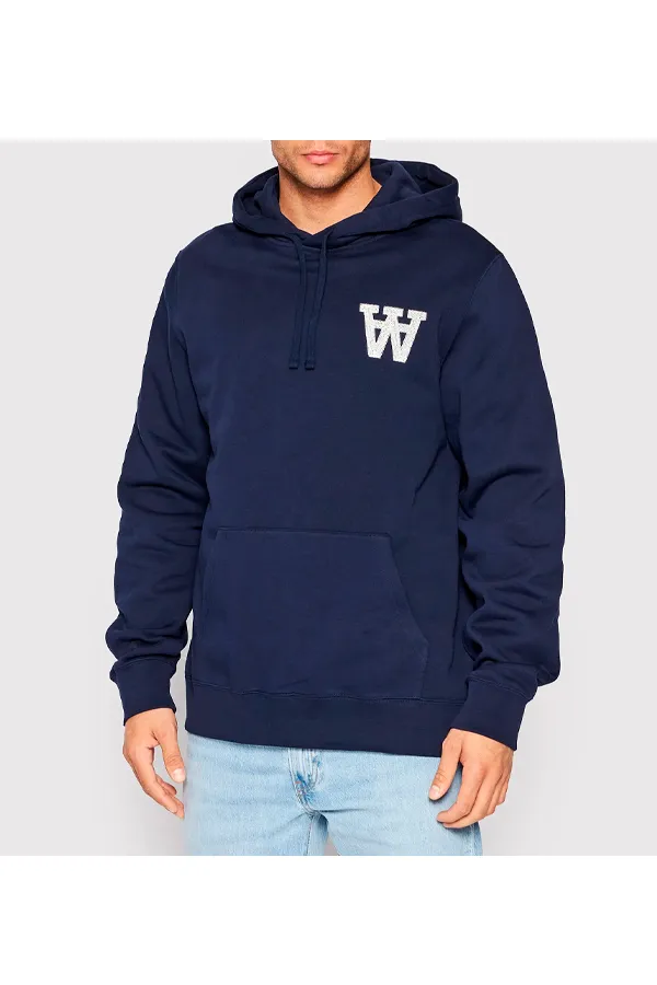 Wood Wood AA Hoodie Navy