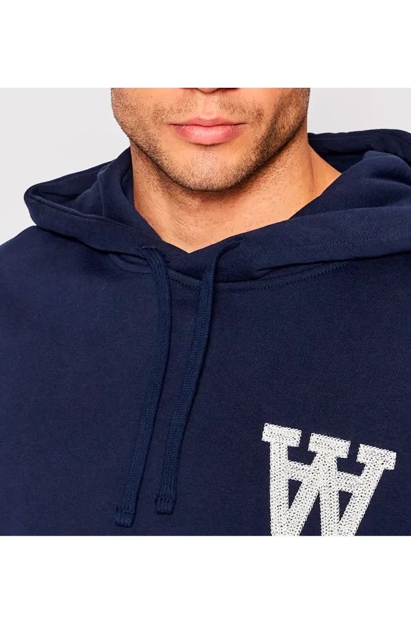 Wood Wood AA Hoodie Navy