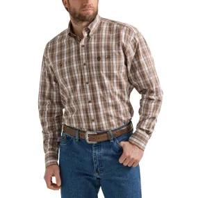 Wrangler Mens George Strait Brown Shirt | Shop Now