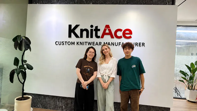 U.S. Fashion Brand Partner Visiting KnitAce Knitwear Manufacturer