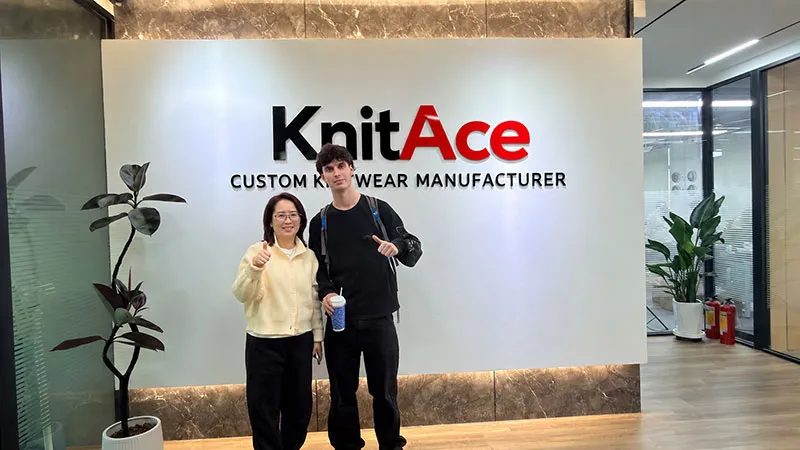 Canadian Fashion Brand Partner Visiting KnitAce Sweater Manufacturer