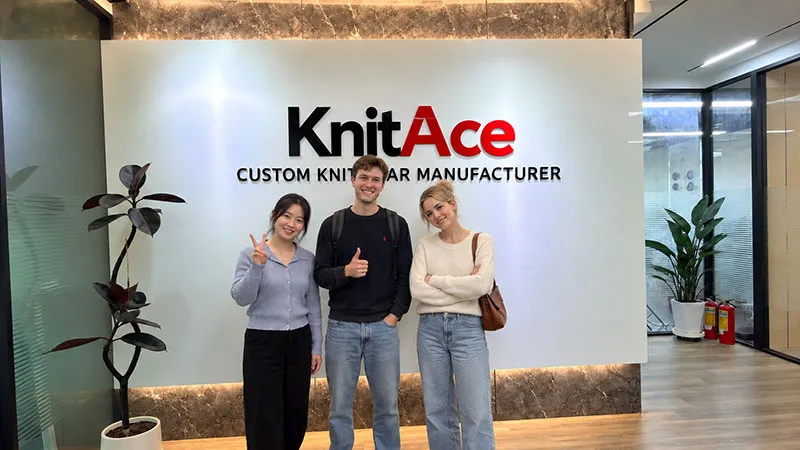German Fashion Buyer Visiting KnitAce OEM Knitwear Factory