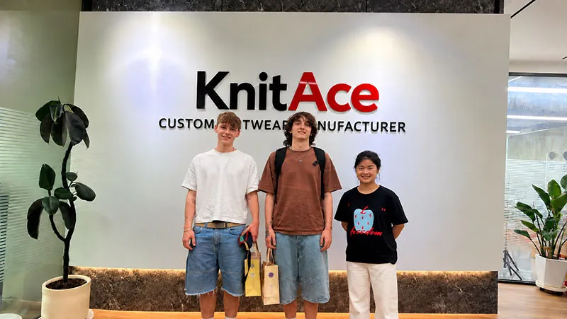 Italian Fashion Buyer Visiting an OEM Knitwear Manufacturer for Product Consultation